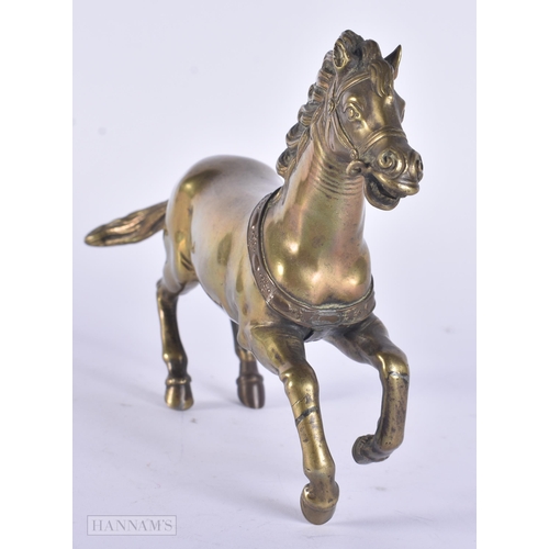 303 - AN ANTIQUE RENAISSANCE STYLE BRONZE HORSE. 18 cm wide.