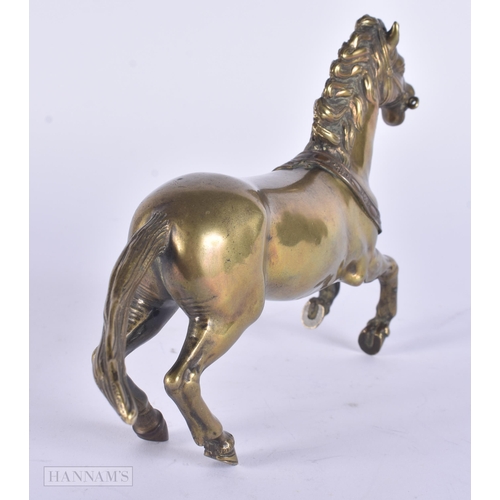303 - AN ANTIQUE RENAISSANCE STYLE BRONZE HORSE. 18 cm wide.