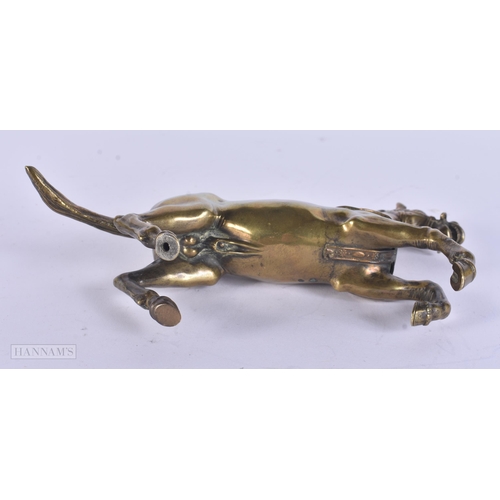 303 - AN ANTIQUE RENAISSANCE STYLE BRONZE HORSE. 18 cm wide.