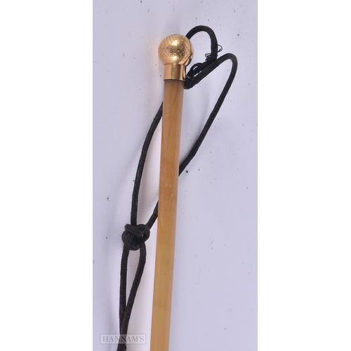 326 - A 19TH CENTURY CARVED RHINOCEROS HORN EQUESTRIAN WHIP. 33 grams. 68 cm long.