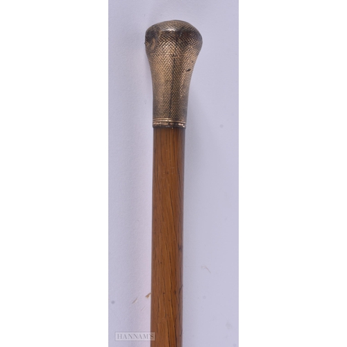 327 - A 19TH CENTURY CARVED RHINOCEROS HORN SWAGGER STICK. 70 grams. 68 cm long.