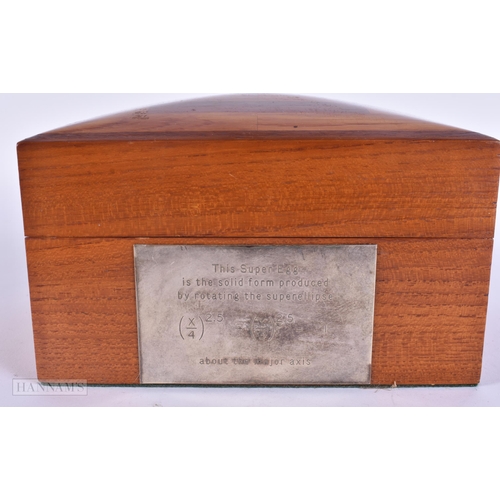 328 - Boxed presentation silver plated egg. Presented to Dr. T.P.Mclean by the A.W.E. Board of Management ... 