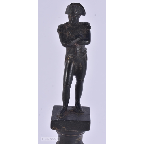 33 - A LARGE 19TH CENTURY EUROPEAN GRAND TOUR BRONZE SCULPTURE modelled as Nelson's column. 34 cm high.