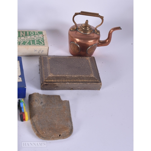 349 - A BOX OF COLLECTABLES including a padlock. (qty)