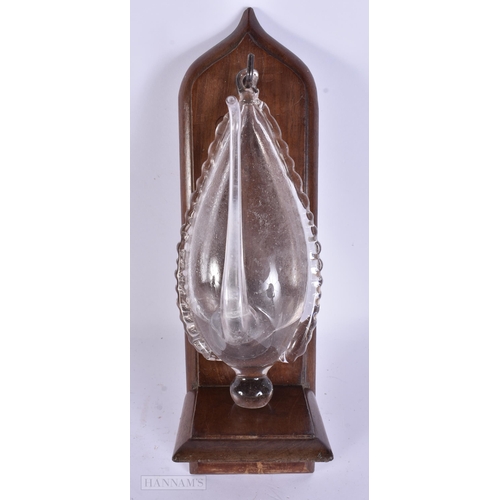350 - A GEORGE III GLASS BAROMETER and a WMF vase. (2)