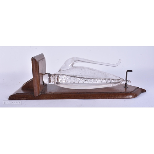350 - A GEORGE III GLASS BAROMETER and a WMF vase. (2)