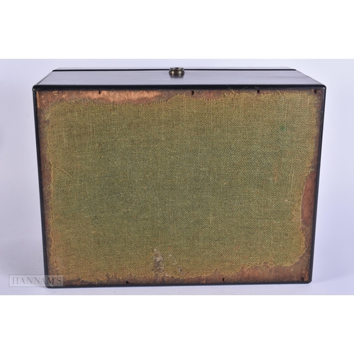 352 - AN EARLY VICTORIAN CARVED COROMANDEL COUNTRY HOUSE BOX. 32 cm x 22 cm x 16 cm.