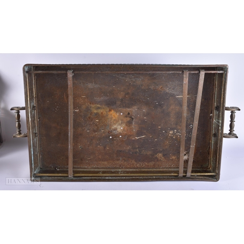 434 - A RARE LARGE 19TH CENTURY ISLAMIC MIDDLE EASTERN BRONZE CENSER OR HEATING DISH of monumental proport... 
