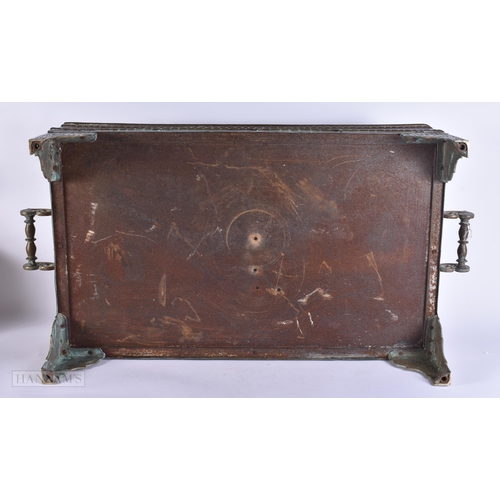 434 - A RARE LARGE 19TH CENTURY ISLAMIC MIDDLE EASTERN BRONZE CENSER OR HEATING DISH of monumental proport... 
