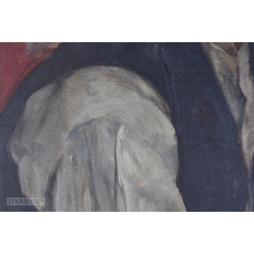 435 - English School (Early 20th Century) Oil on canvas, Boy within a landscape. 98 cm x 76 cm.