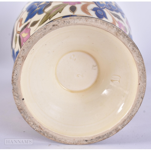 441 - A HUNGARIAN FISCHER OR ZSOLNAY PECS LUSTRE VASE. 25.5 cm high.