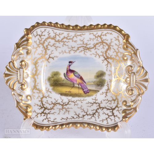 445 - AN EARLY 19TH CENTURY FLIGHT BARR AND BARR WORCESTER DISH together with a C1780 Worcester teabowl an... 