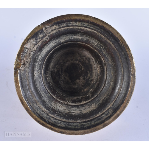 448 - AN UNUSUAL ANTIQUE MIDDLE EASTERN HIGH SPOUTED EWER. 38 cm high.