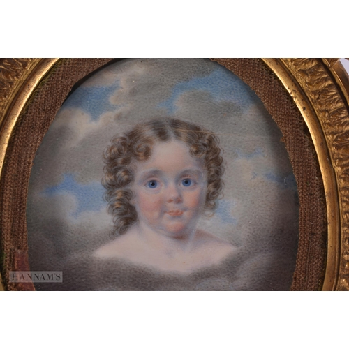 46 - European School (Early 19th Century) Watercolour, Figure within clouds, Signed and dated 1824, bronz... 