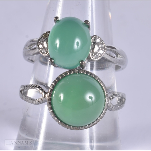 474 - TWO SILVER RINGS. R. 5 grams. (2)