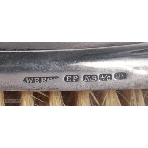 480 - TWO WMF SILVER PLATED DRESSING TABLE ITEMS. Largest 27 cm long. (2)