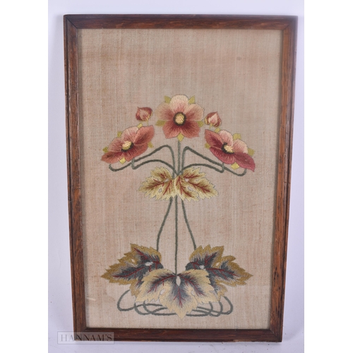 498 - AN ART NOUVEAU EMBROIDERY etc. (5)