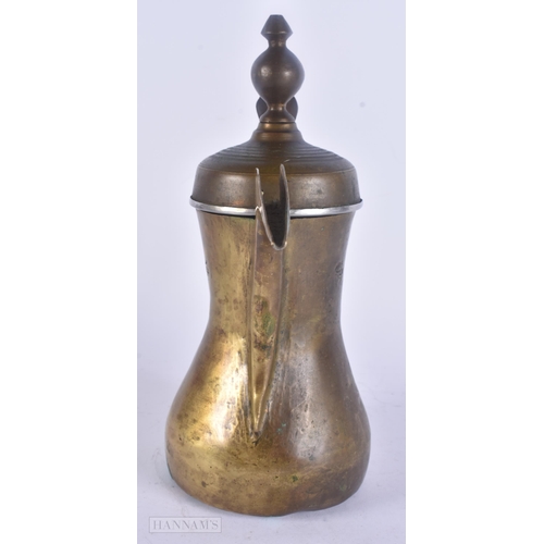 513 - AN ANTIQUE ISLAMIC PERSIAN HIGH SPOUT COFFEE POT. 27 cm x 23 cm.