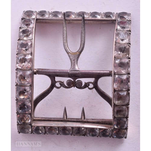 529 - THREE ANTIQUE BUCKLES. Largest 8 cm x 6 cm. (3)