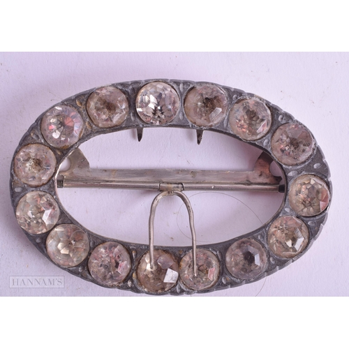 529 - THREE ANTIQUE BUCKLES. Largest 8 cm x 6 cm. (3)