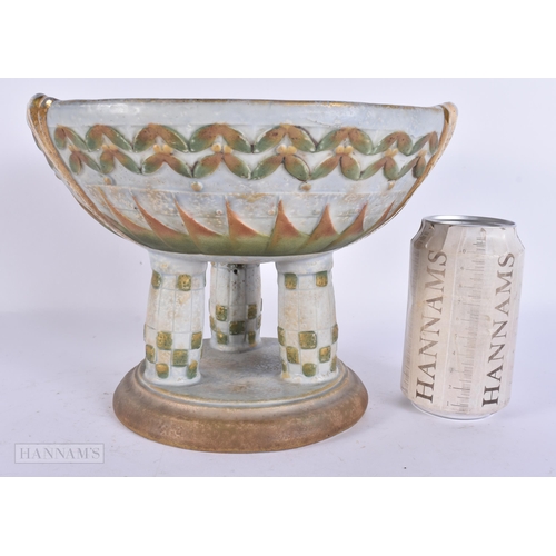 707 - AN ART DECO AUSTRIAN AMPHORA CERAMIC BOWL. 24 cm x 18 cm.