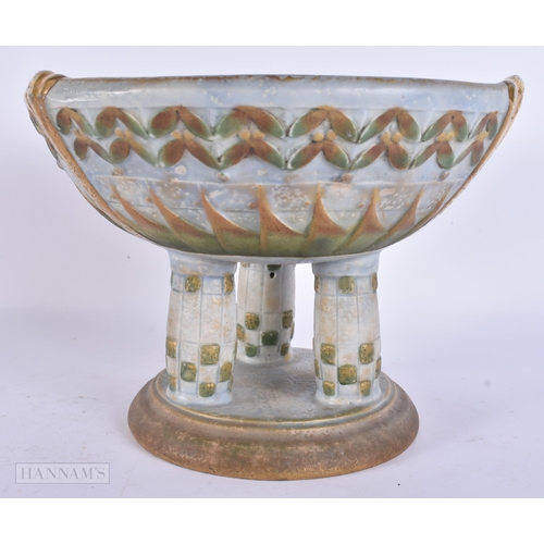 707 - AN ART DECO AUSTRIAN AMPHORA CERAMIC BOWL. 24 cm x 18 cm.