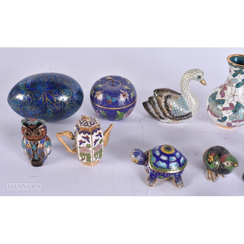 888 - ASSORTED CHINESE CLOISONNE ENAMEL ANIMALS. (qty)