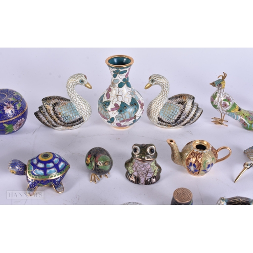 888 - ASSORTED CHINESE CLOISONNE ENAMEL ANIMALS. (qty)