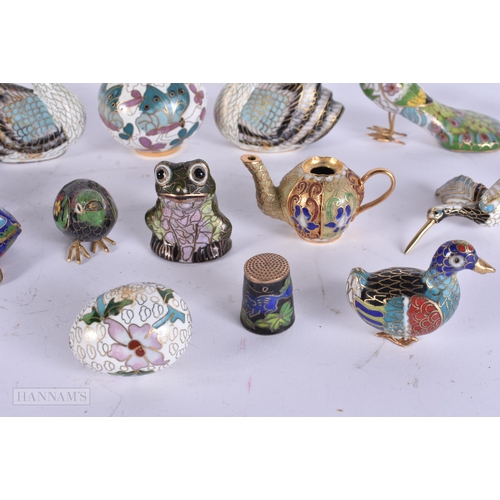 888 - ASSORTED CHINESE CLOISONNE ENAMEL ANIMALS. (qty)