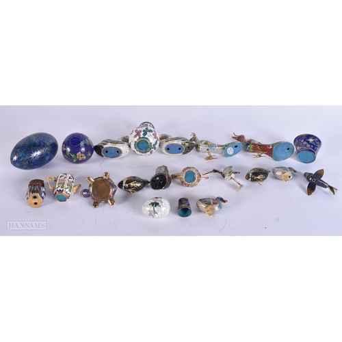 888 - ASSORTED CHINESE CLOISONNE ENAMEL ANIMALS. (qty)