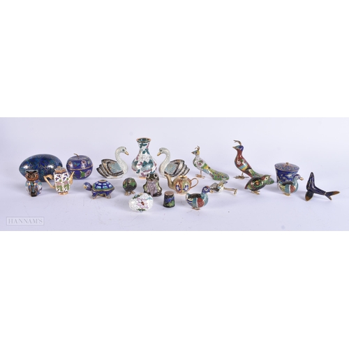 888 - ASSORTED CHINESE CLOISONNE ENAMEL ANIMALS. (qty)