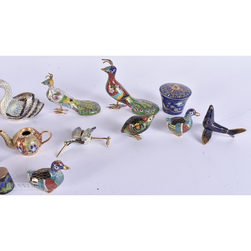 888 - ASSORTED CHINESE CLOISONNE ENAMEL ANIMALS. (qty)