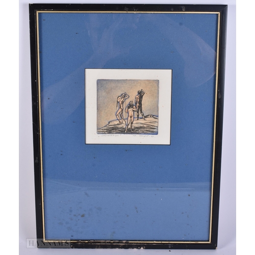 899 - Yuri Kirgizov (20th Century) Russian, Etching, Marksman. 44 cm x 32 cm.