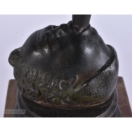 915 - A LARGE ANTIQUE SPELTER GRAND TOUR FIGURE OF MERCURY formed as a lamp. 73 cm high.