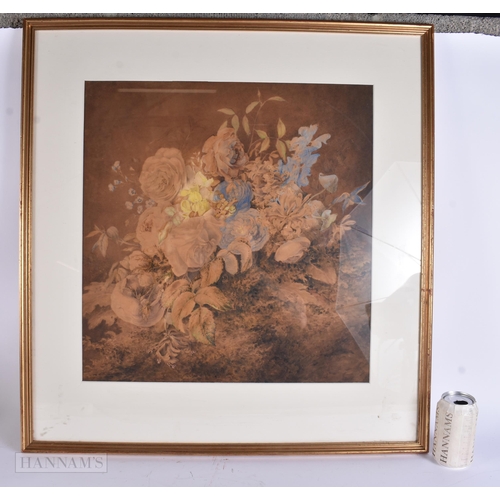 918 - Edmunda Bourne Watercolour, together with another watercolour by William Bennett. Largest 68 cm x 78... 