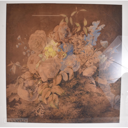 918 - Edmunda Bourne Watercolour, together with another watercolour by William Bennett. Largest 68 cm x 78... 