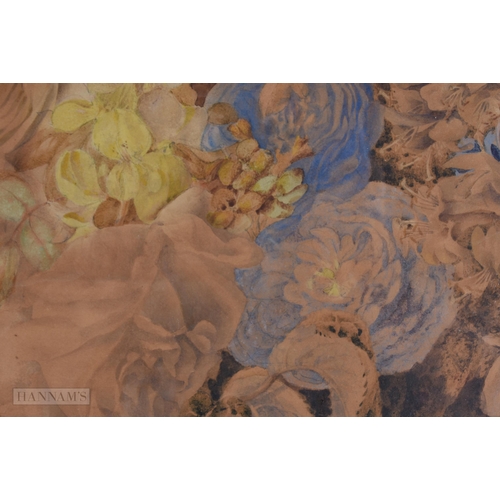 918 - Edmunda Bourne Watercolour, together with another watercolour by William Bennett. Largest 68 cm x 78... 