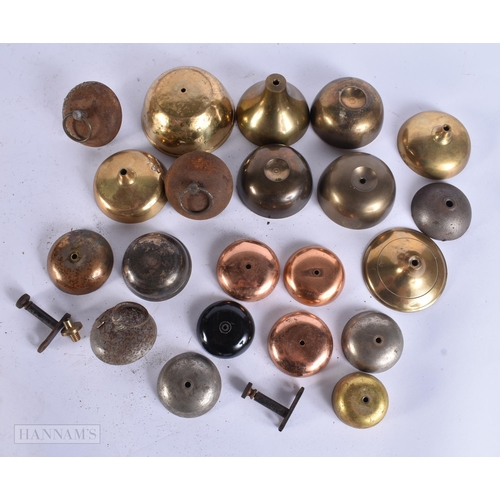 939 - A COLLECTION OF ANTIQUE CLOCK BELLS. (qty)