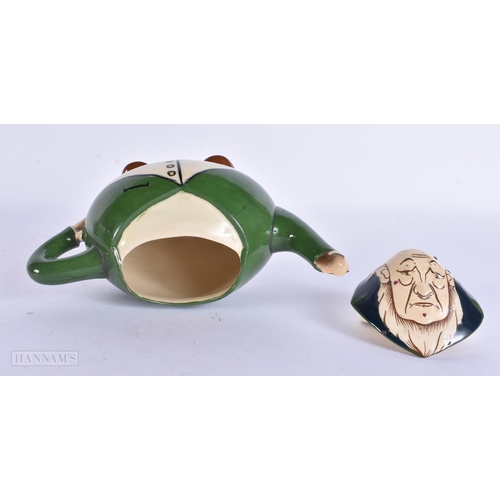 941 - A FOLEY INTARSIO TEAPOT AND COVER. 18 cm wide.