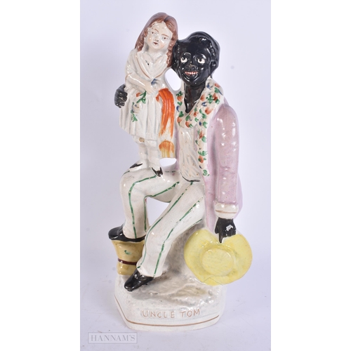 944 - A VICTORIAN STAFFORDSHIRE UNCLE TOM FIGURE. 27 cm high.