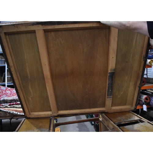 3996 - A substantial vintage oak Partners desk by Shannon 89 x 151 x 121cm