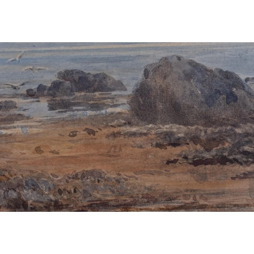 275 - Robert Thorne Waite (1842-1935) Watercolour, Coastal scene. 44 cm x 38 cm.