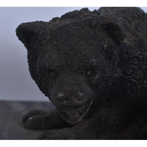 285 - A RUSSIAN BRONZE BEAR. 19 cm wide.