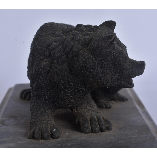 285 - A RUSSIAN BRONZE BEAR. 19 cm wide.