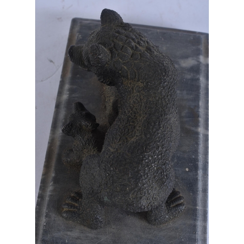285 - A RUSSIAN BRONZE BEAR. 19 cm wide.