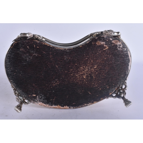 292 - A LARGE ANTIQUE SILVER AND TORTOISESHELL JEWELLERY BOX. 308 grams. 18 cm x 8 cm.