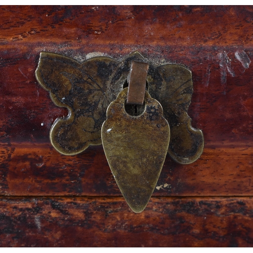 A 19th Century Japanese wooden Geisha box with internal folding mirror ...