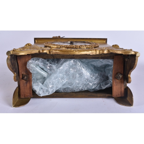 12 - A RARE MID 19TH CENTURY FRENCH ORMOLU MANTEL CLOCK formed with a seated male painting an oil landsca... 