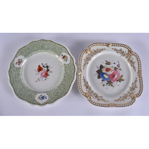 123 - SIX 19TH CENTURY CHAMBERLAINS AND GRAINGERS WORCESTER PLATES AND DISHES. (6)