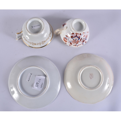 125 - SIX 19TH CENTURY CHAMBERLAINS AND GRAINGERS WORCESTER CUPS AND SAUCERS. (12)